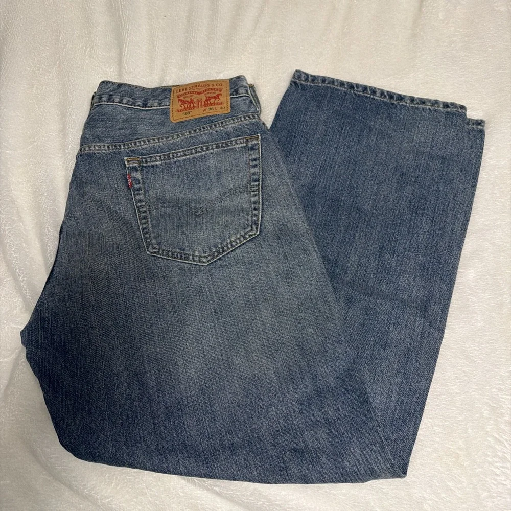 Levis 569 Loose Straight Jeans Mens 36x32 Fits 36x30 Blue Y2K Baggy Skater